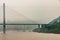 1 Pylon of suspension bridge over Yangtze River, China