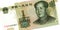 1 yuan 1999 banknote from China with the image of Mao Zedong. Fragment. High resolution photo. Obverse side