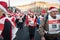 Almost 10.000 Santas take part in the Babbo Running in Milan, Italy