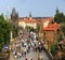 10.06.2015. View of crowds of tourists at the Charles Bridge, Old Town. Prague, Czech Republic