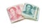 10 and 100 Yuan bill, China money
