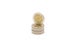 10 Baht coins; The Thai silver and gold color inside the coin, with temple sign inside of it on white background. Clipping Path