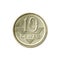 10 centas denomination circulation coin of Lithuania