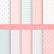 10 Chic different vector seamless patterns. Pink,