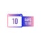 10 days to go last countdown icon. Seven day go , 10 day only