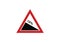 10% degree steep desscend traffic sign - symbol - red triangle