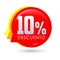 10% Descuento, 10% discount spanish text, bubble sale tag vector illustration