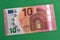 10 Euro Bill with Corona Lettering