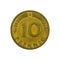 10 german pfennig coin 1949 obverse