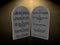 10 God commandments stones tablets lights 3d render rendering