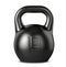 10 kilograms black kettlebell on white background