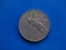 10 liras coin, Italy over blue