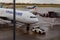 10 March 2019 Kyiv Boryspil International Airport Turkish Airlines aircraft on ramp jetliner aircraft at apron waiting for