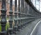 10 March 2019 - London, UK: Weathered old railings on London street