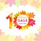 10 % off fall logo