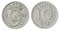 10 ore 1923 coin isolated on white background, Sweden