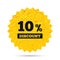 10 percent discount sign icon. Sale symbol.