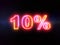 10 percent sign - colorful glowing outline31