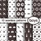 10 seamless patterns for boys