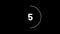 10 sec black and white transparent circle countdown timer
