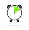 10 Seconds, 10 Minutes or 2 Hours - Alarm clock icon green and black