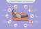 10 Symptoms of Overfatigue and Exhaustion. Vector Medical Infographics Illustration.