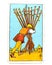 10 Ten of Wands Tarot Card Home-Stretch Nearly There Keep Your Head Down and Keep Going One Final Push Success is almost Yours