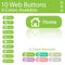 10 Web Buttons Layout. 6 Diferent Colors
