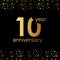 10 Year Anniversary Vector Template Design Illustration