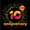 10 Year Anniversary Vector Template Design Illustration - Vector