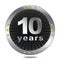 10 years anniversary badge - silver colour.