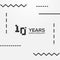 10 Years Anniversary Black Number Vector Design Illustration