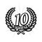 10 years anniversary celebration design template. 10th anniversary logo.