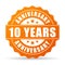 10 years anniversary celebration vector icon