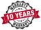 10 years warranty stamp