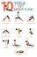 10 Yoga poses or asana posture for workout in bendy flow concept. Women exercising for body stretching. Fitness infographic.Vector