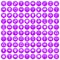 100 audience icons set purple