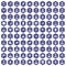 100 avatar icons hexagon purple