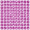100 avatar icons set grunge pink