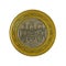 100 bahraini fils coin 1992 isolated