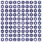 100 banquet icons hexagon purple