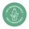 100% bioplastic, biodegradable, compostable vector line icon