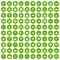 100 bounty icons hexagon green