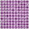 100 bounty icons set grunge purple