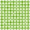100 calories icons hexagon green