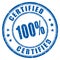 100 certified rubber stamp
