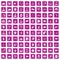 100 coherence icons set grunge pink