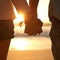 100 committed. Closeup shot of a couple holding hands at sunset.