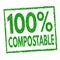 100 % compostable sign or stamp