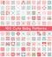 100 Cute baby seamless pattern. Retro pink, white